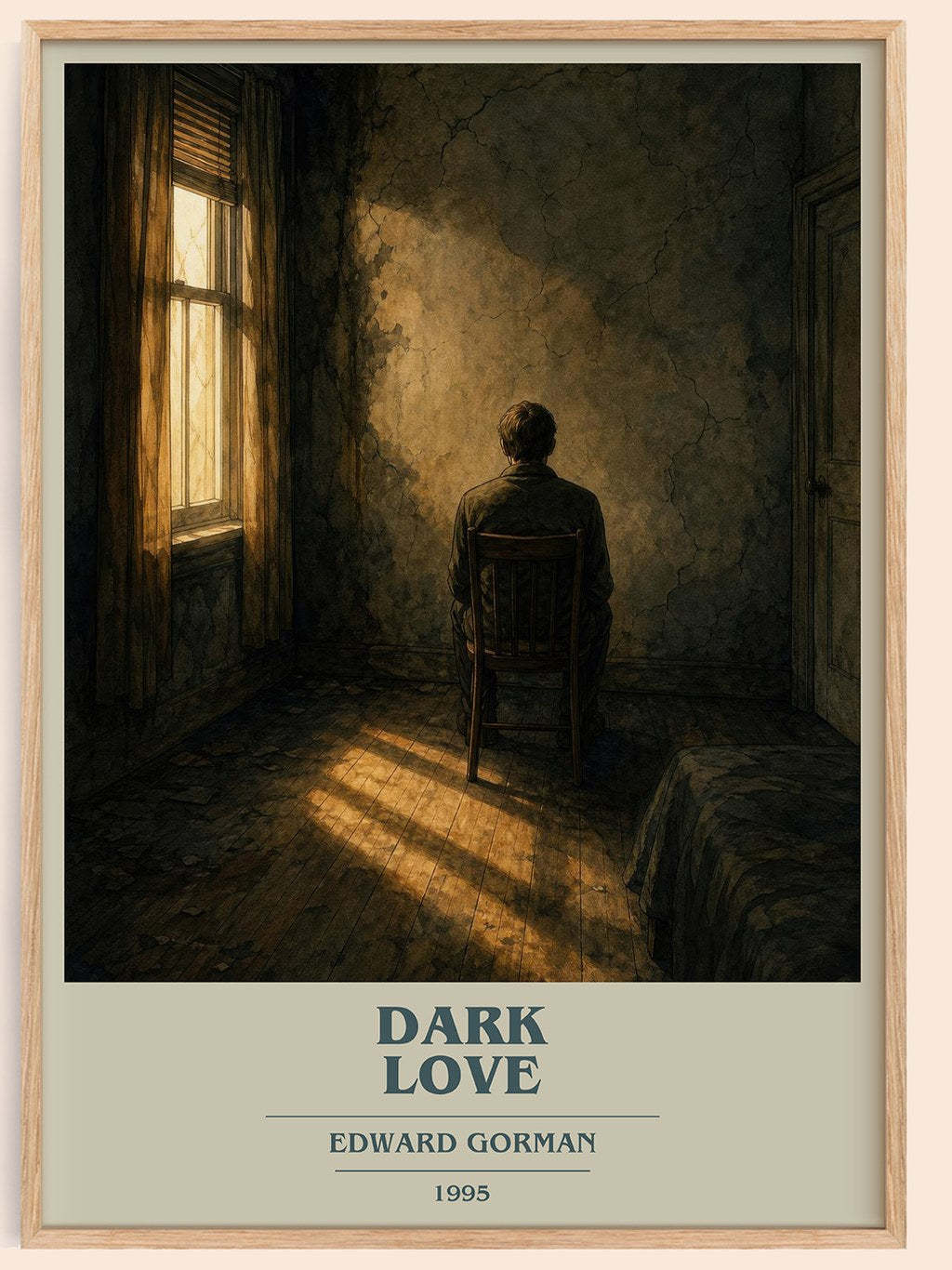 Dark Love book cover book poster by Edward Gorman – framed literary art print