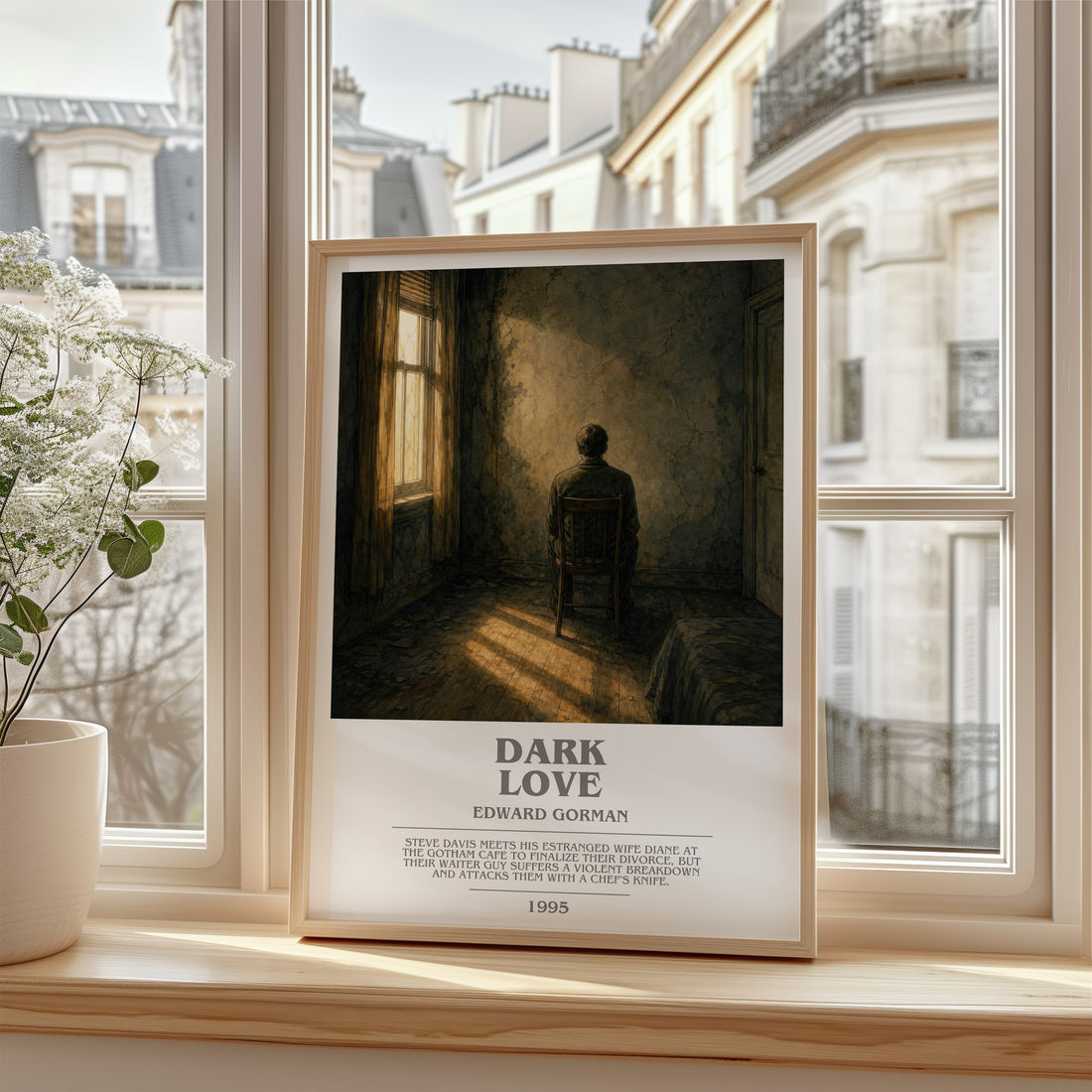 Dark Love bookish poster colour and style options – Edward Gorman book art
