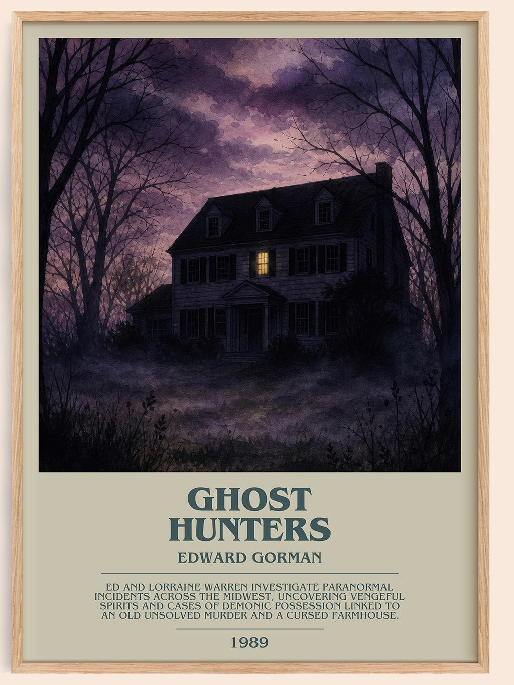Ghost hunters bookish book poster by Edward Gorman – framed literary art print