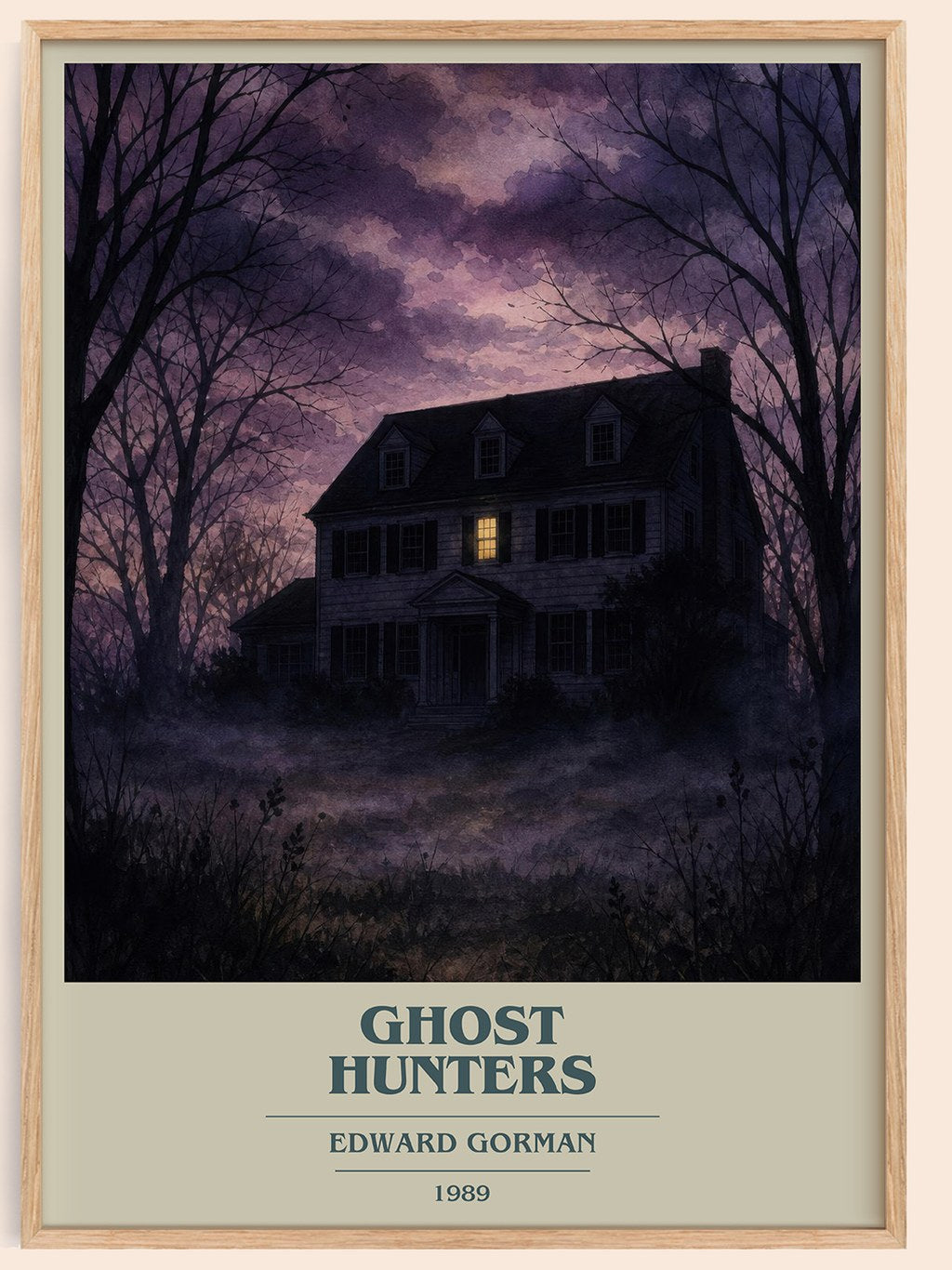 Ghost hunters book cover book poster by Edward Gorman – framed literary art print