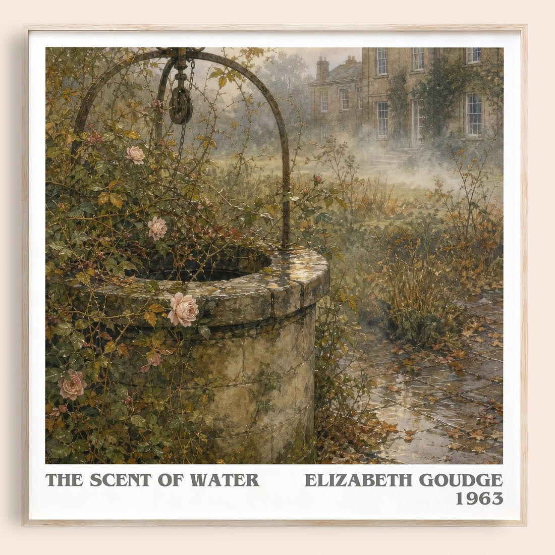 The Scent of Water literary book poster by Elizabeth Goudge – framed literary art print
