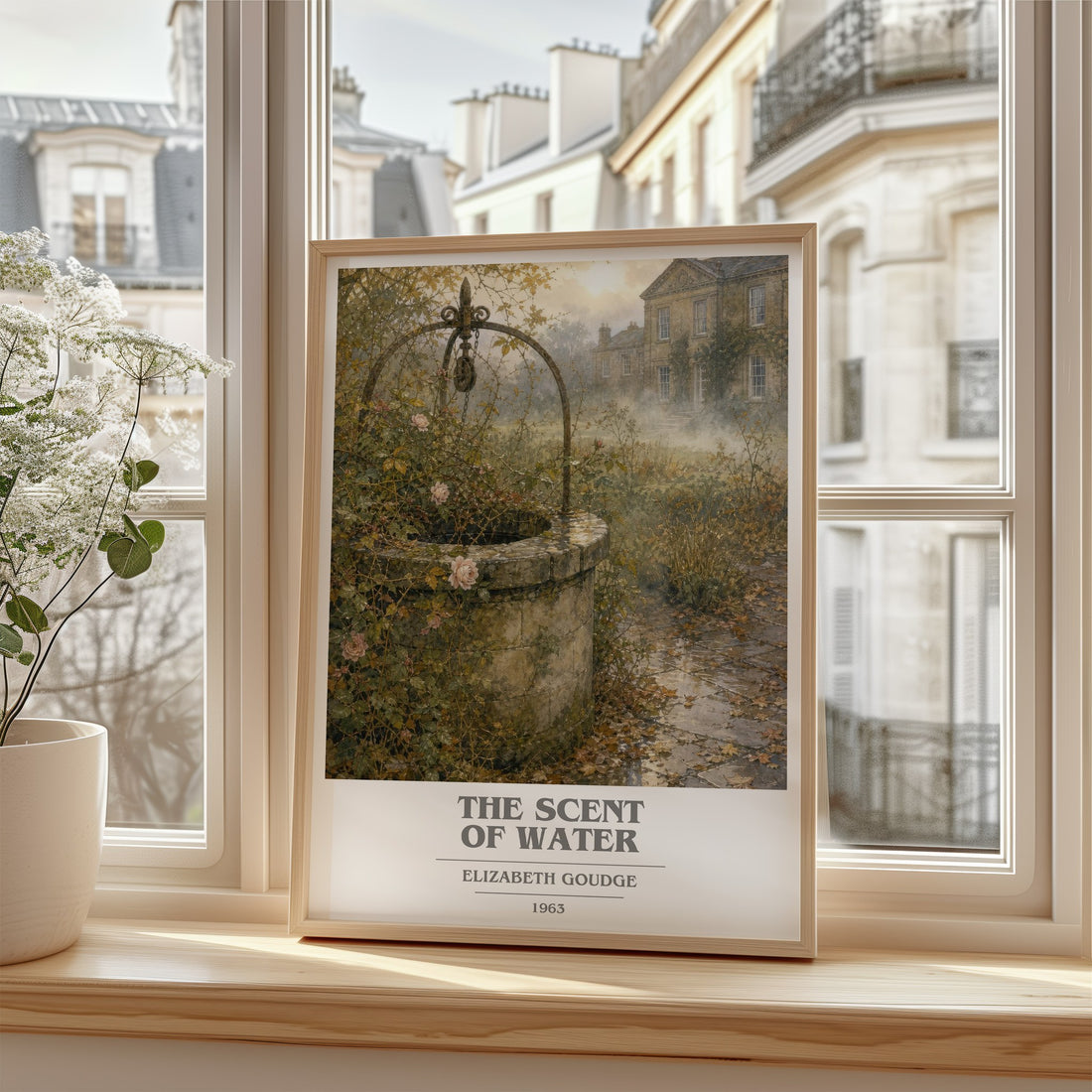 The Scent of Water book cover poster colour and style options – Elizabeth Goudge book art