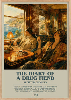 The diary of a drug fiend Bookish Wall Art by Aleister Crowley