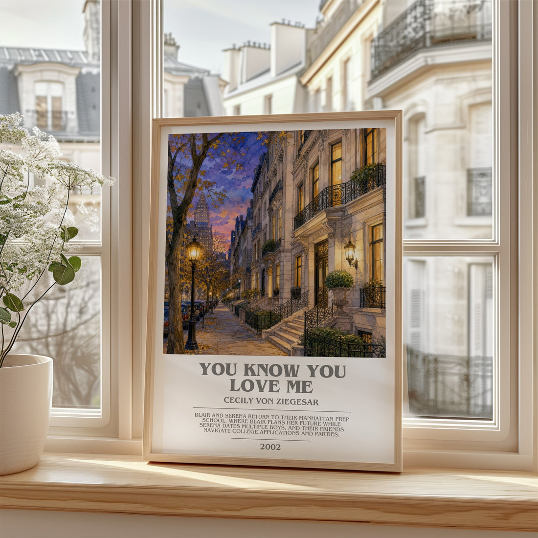 You Know You Love Me bookish poster colour and style options – Cecily von Ziegesar book art