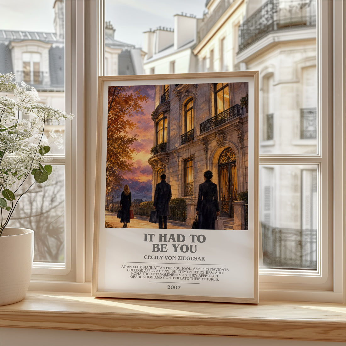 It Had to Be You bookish poster colour and style options – Cecily von Ziegesar book art
