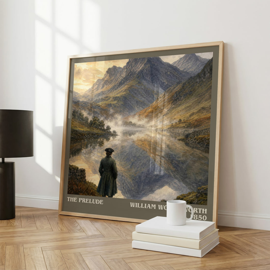 The prelude literary print framed by window – literary home decor
