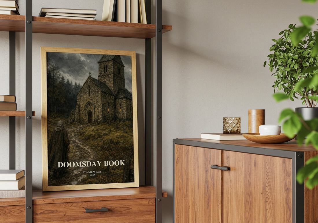 Doomsday book book watercolour illustration paper finish options – matte satin gloss