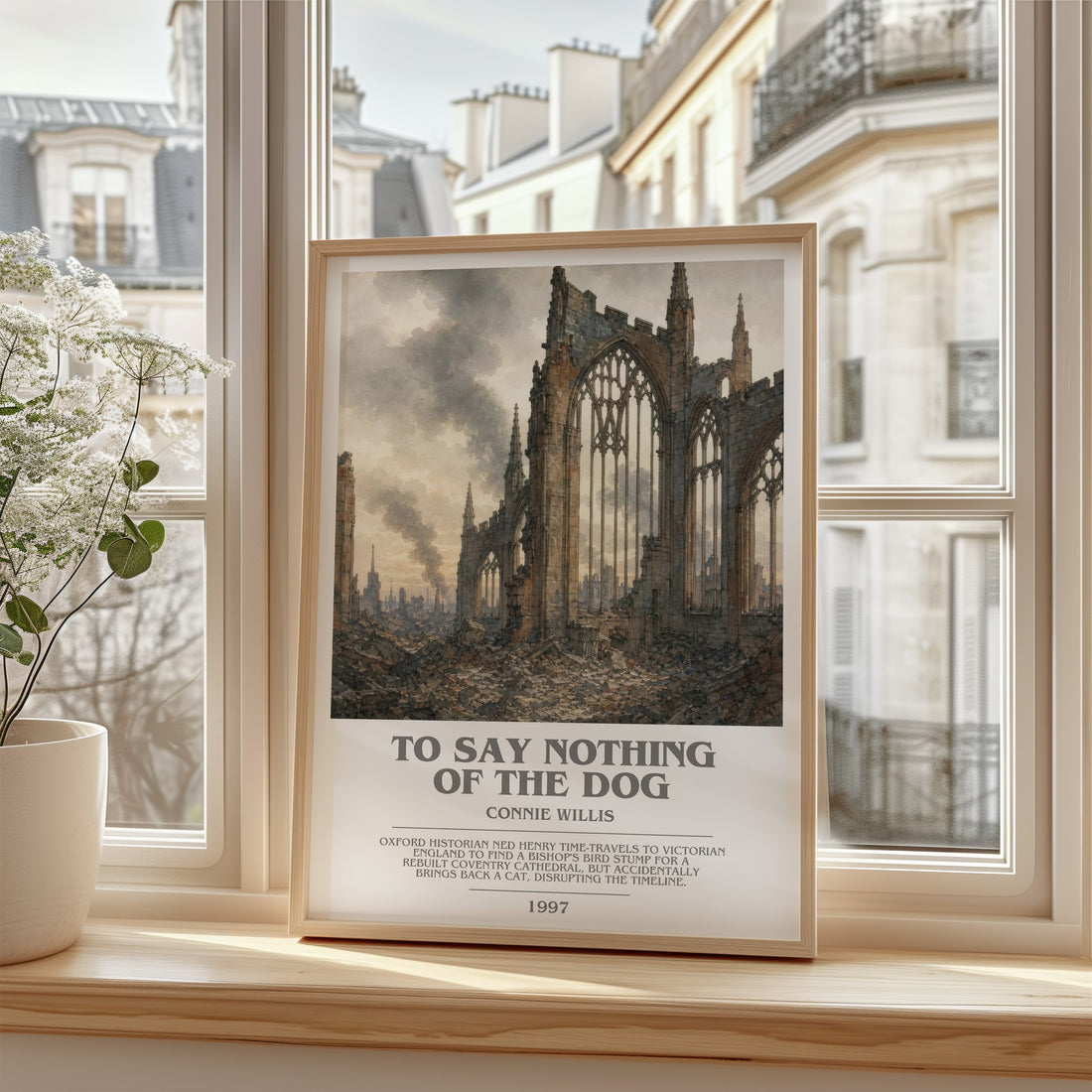To Say Nothing of the Dog bookish poster colour and style options – Connie Willis book art