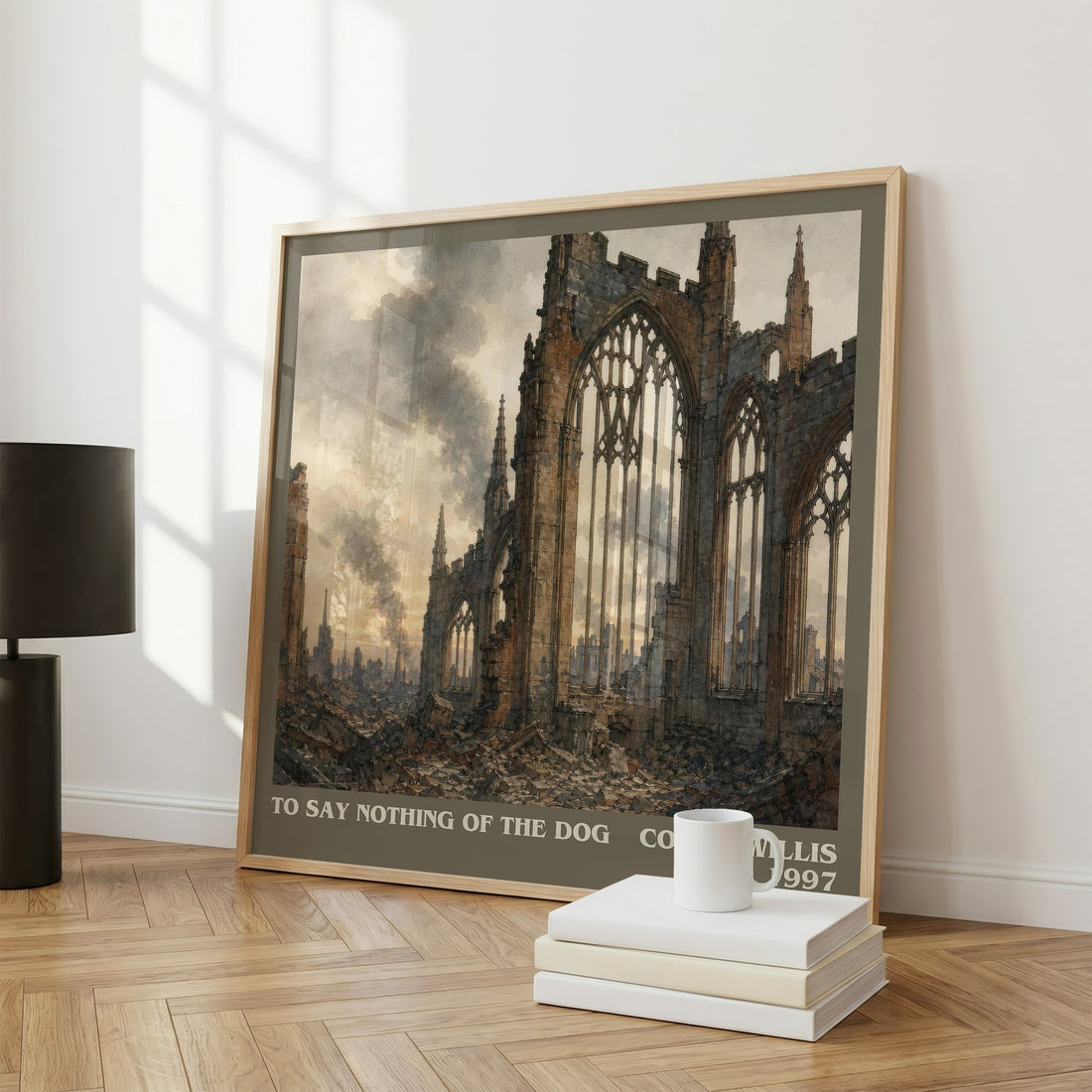To Say Nothing of the Dog literary print framed by window – literary home decor