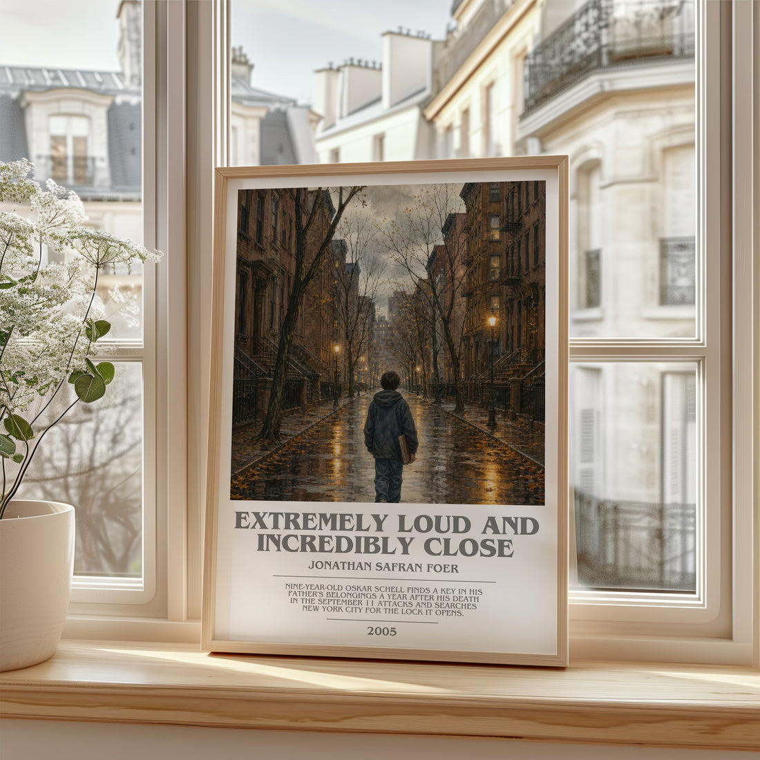 Extremely Loud and Incredibly Close bookish poster colour and style options – Jonathan Safran Foer book art