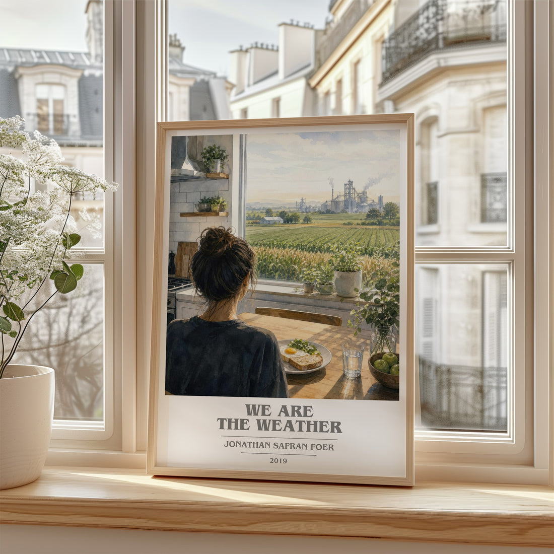 We are the weather book cover poster colour and style options – Jonathan Safran Foer book art