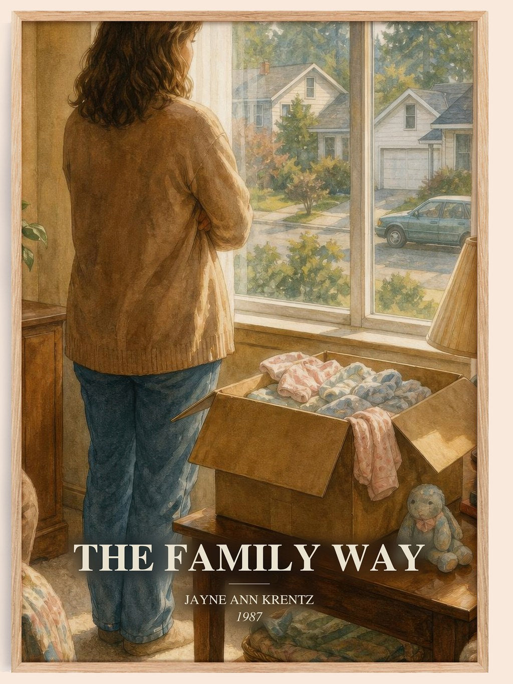 The Family Way watercolour book poster by Jayne Ann Krentz – framed literary art print