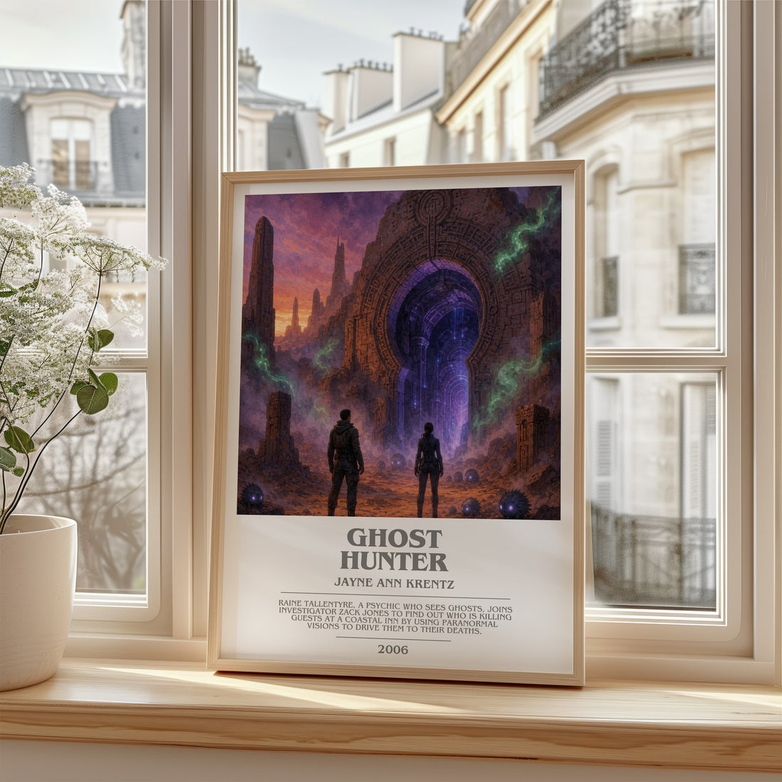 Ghost Hunter bookish poster colour and style options – Jayne Ann Krentz book art