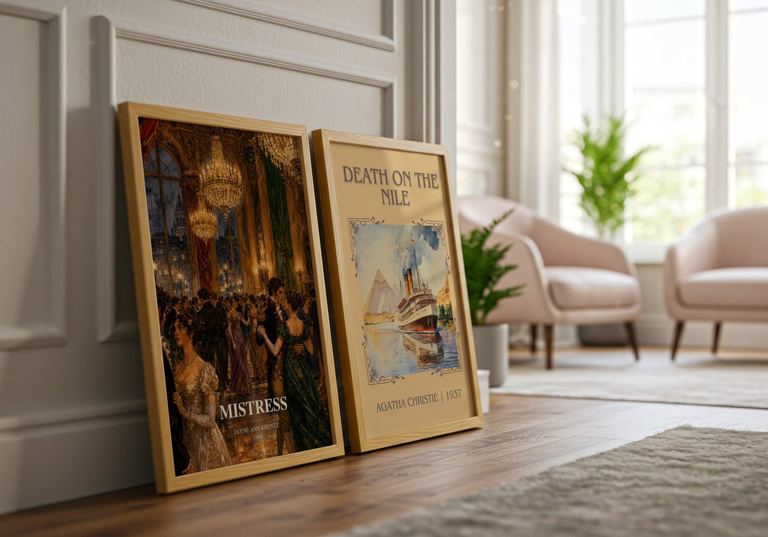 Mistress watercolour print framed by window – literary home decor