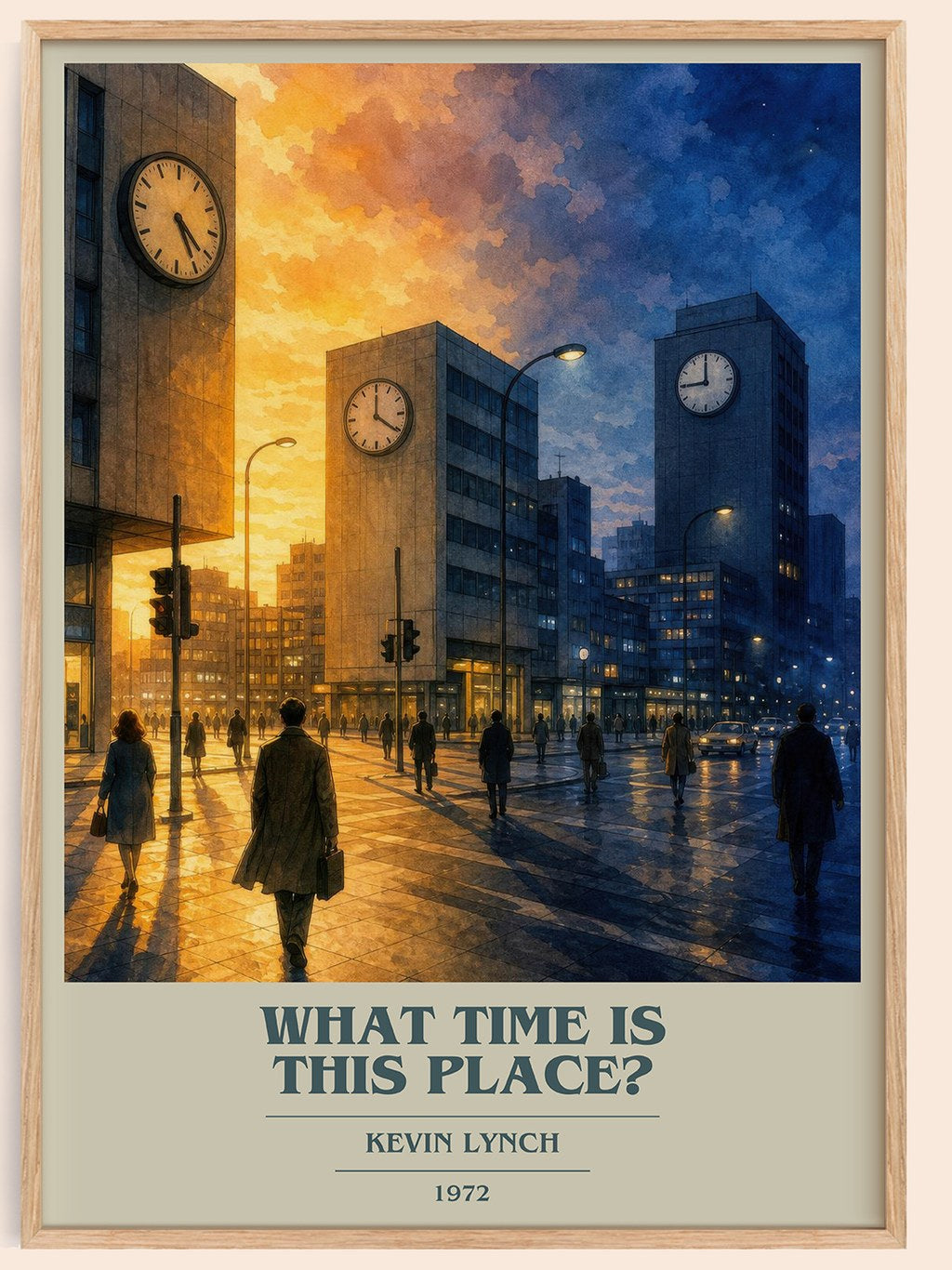What Time is This Place? book cover book poster by Kevin Lynch – framed literary art print