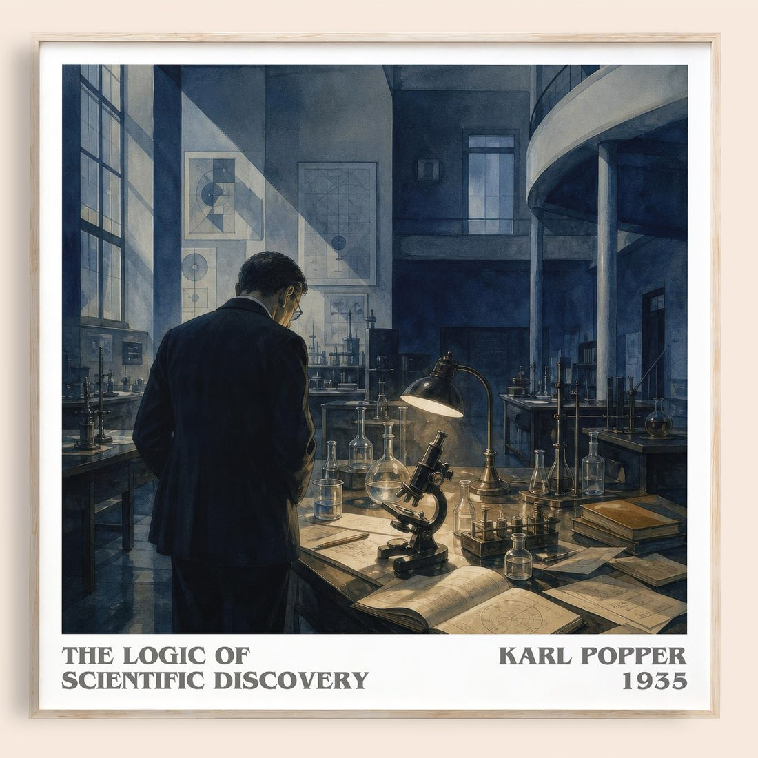 The Logic of Scientific Discovery literary book poster by Karl Popper – framed literary art print