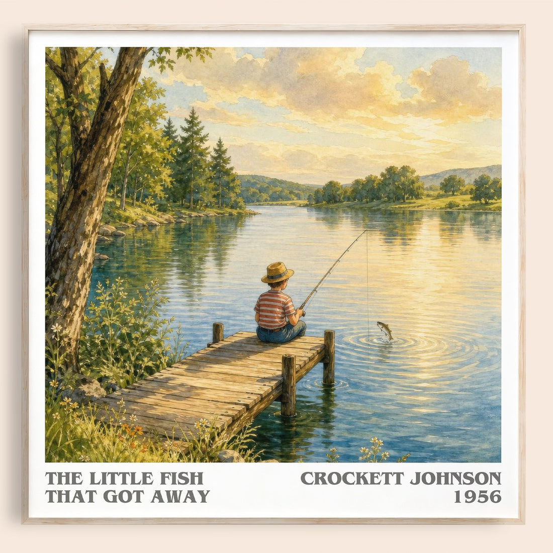 The Little Fish That Got Away literary book poster by Crockett Johnson – framed literary art print