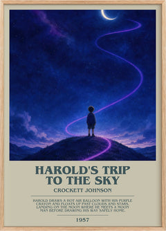 Harold's Trip to the Sky Bookish Wall Art by Crockett Johnson