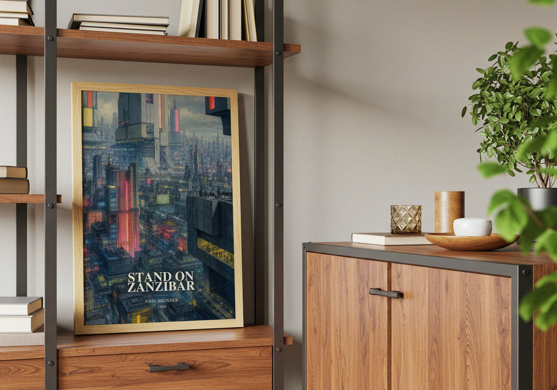 Stand on Zanzibar book watercolour illustration paper finish options – matte satin gloss