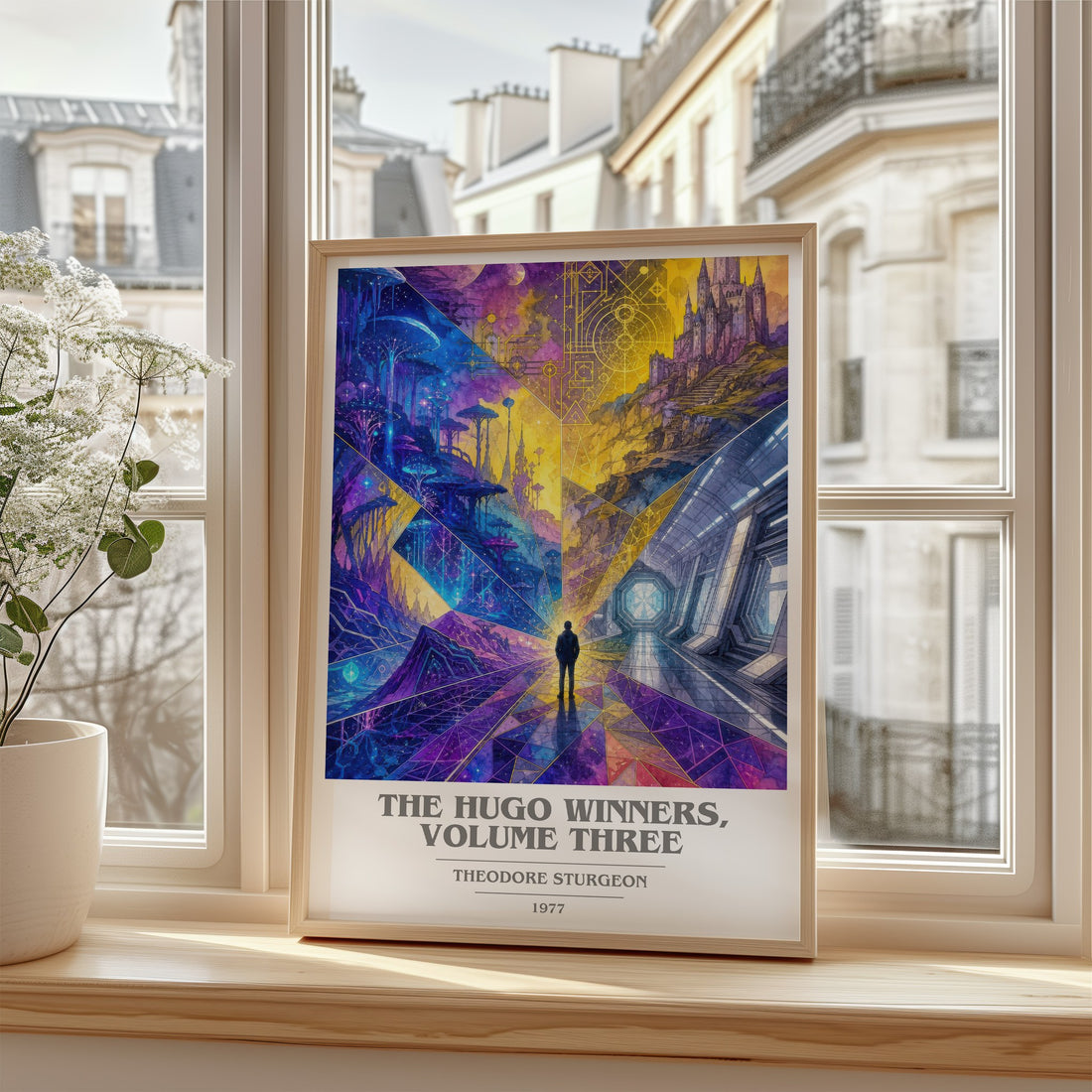 The Hugo Winners, Volume Three book cover poster colour and style options – Theodore Sturgeon book art