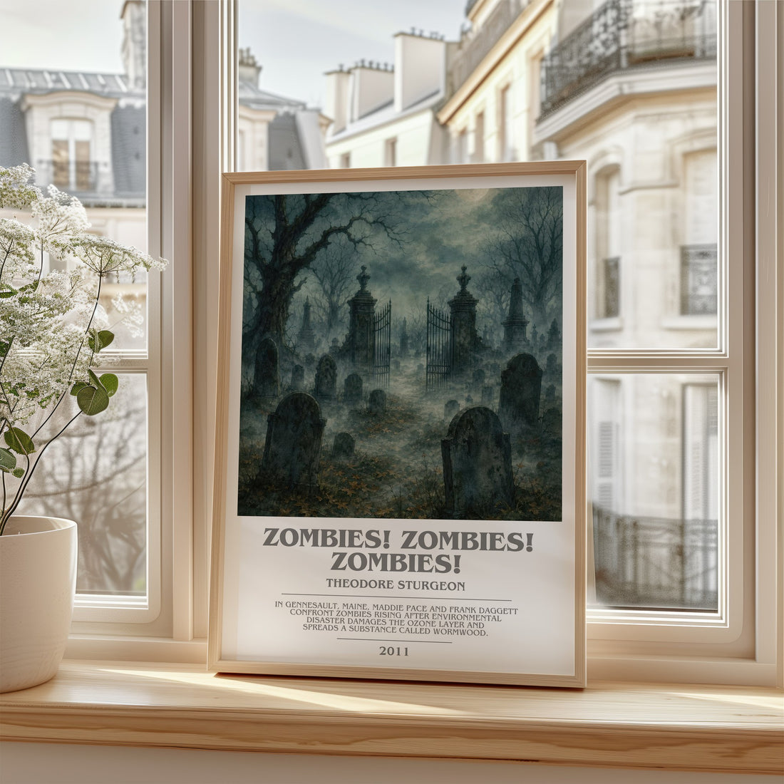 Zombies! Zombies! Zombies! bookish poster colour and style options – Theodore Sturgeon book art
