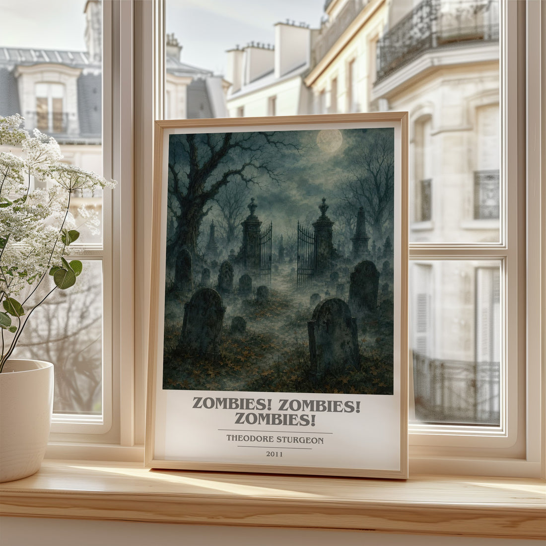 Zombies! Zombies! Zombies! book cover poster colour and style options – Theodore Sturgeon book art