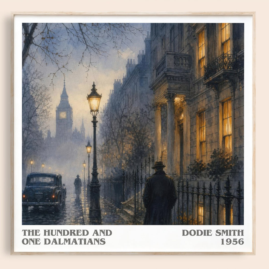 The Hundred and One Dalmatians literary book poster by Dodie Smith – framed literary art print