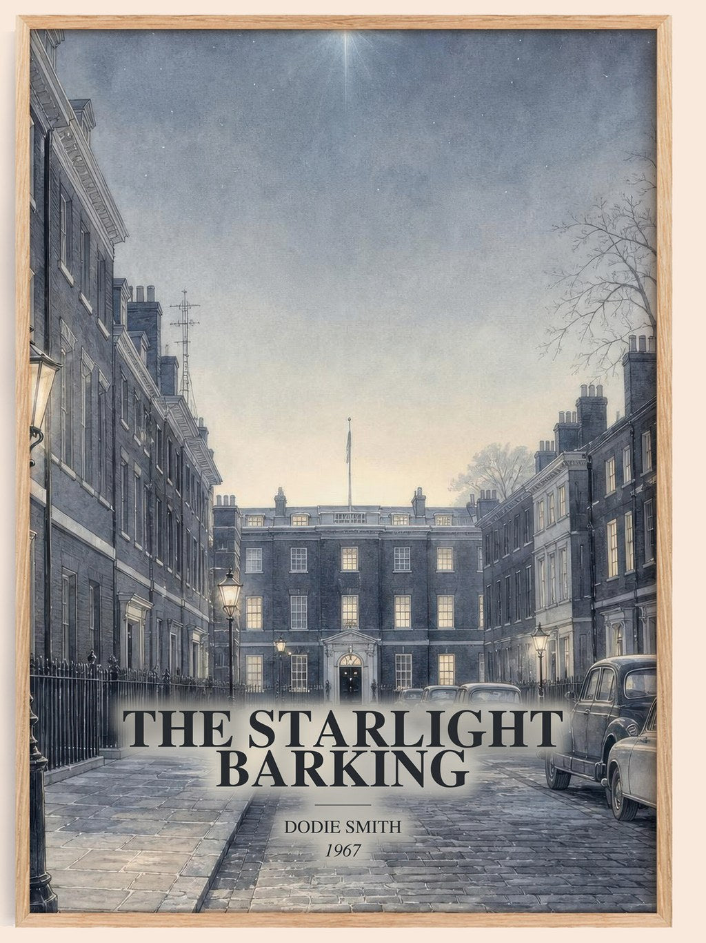 The starlight barking watercolour book poster by Dodie Smith – framed literary art print