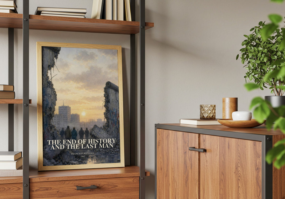 The End of History and the Last Man book watercolour illustration paper finish options – matte satin gloss