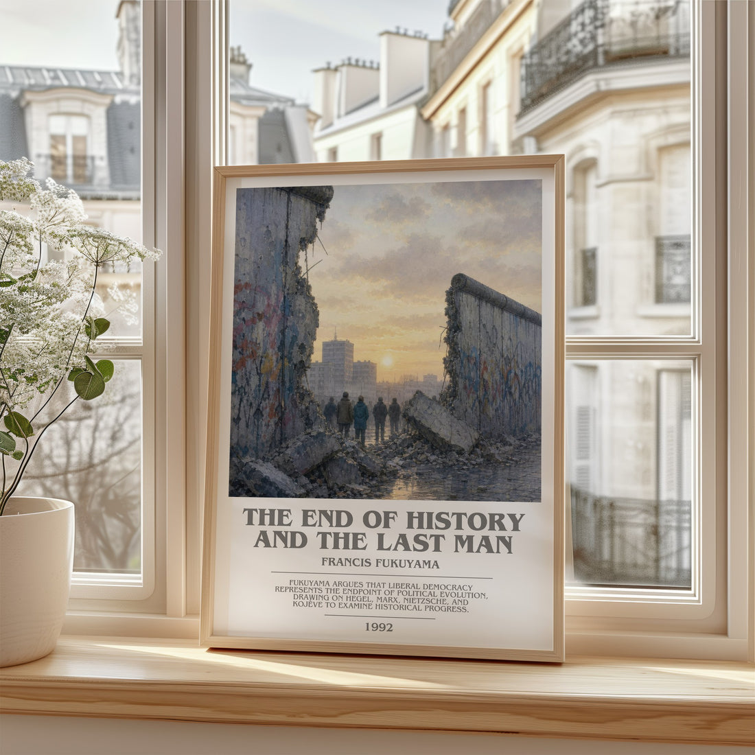 The End of History and the Last Man bookish poster colour and style options – Francis Fukuyama book art