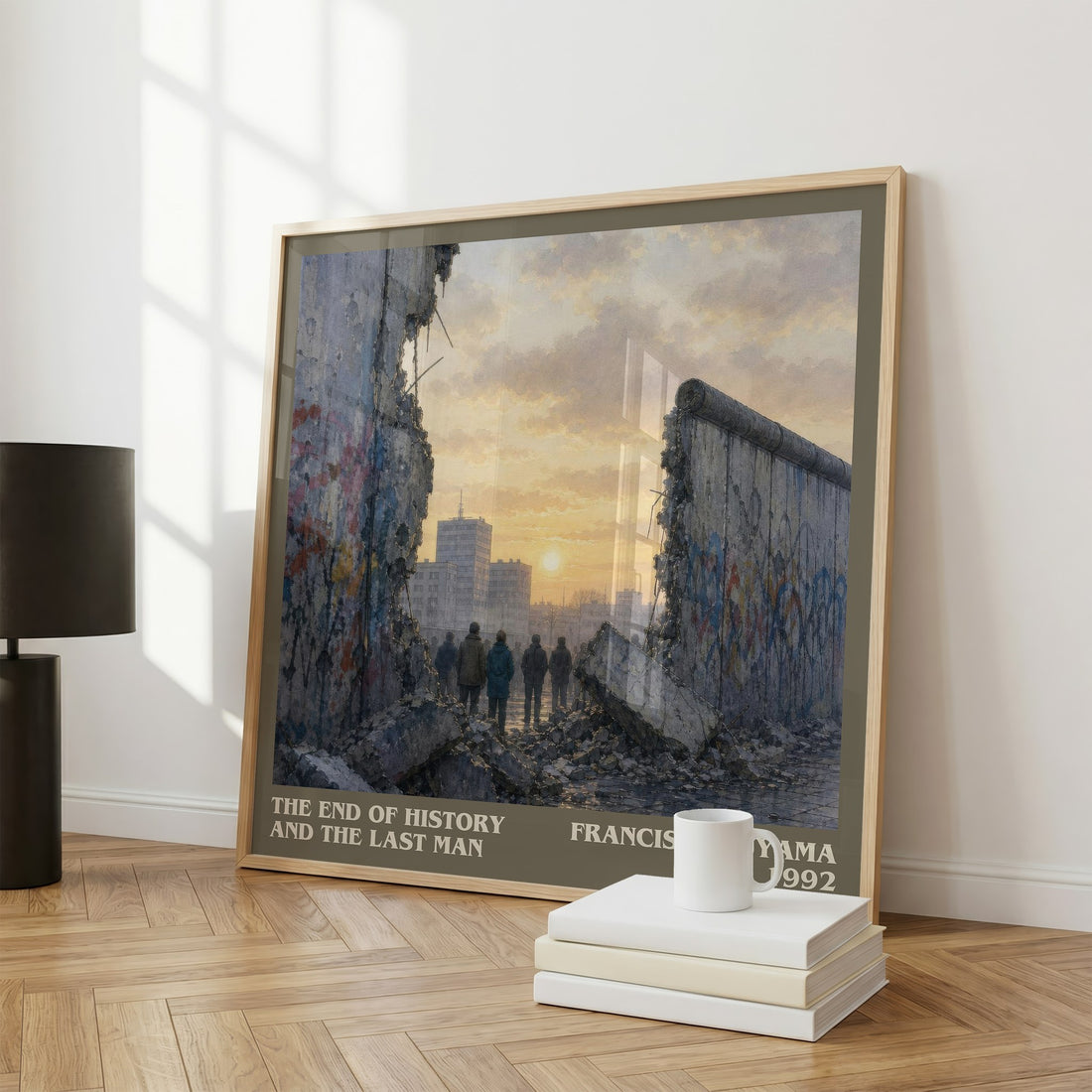 The End of History and the Last Man literary print framed by window – literary home decor