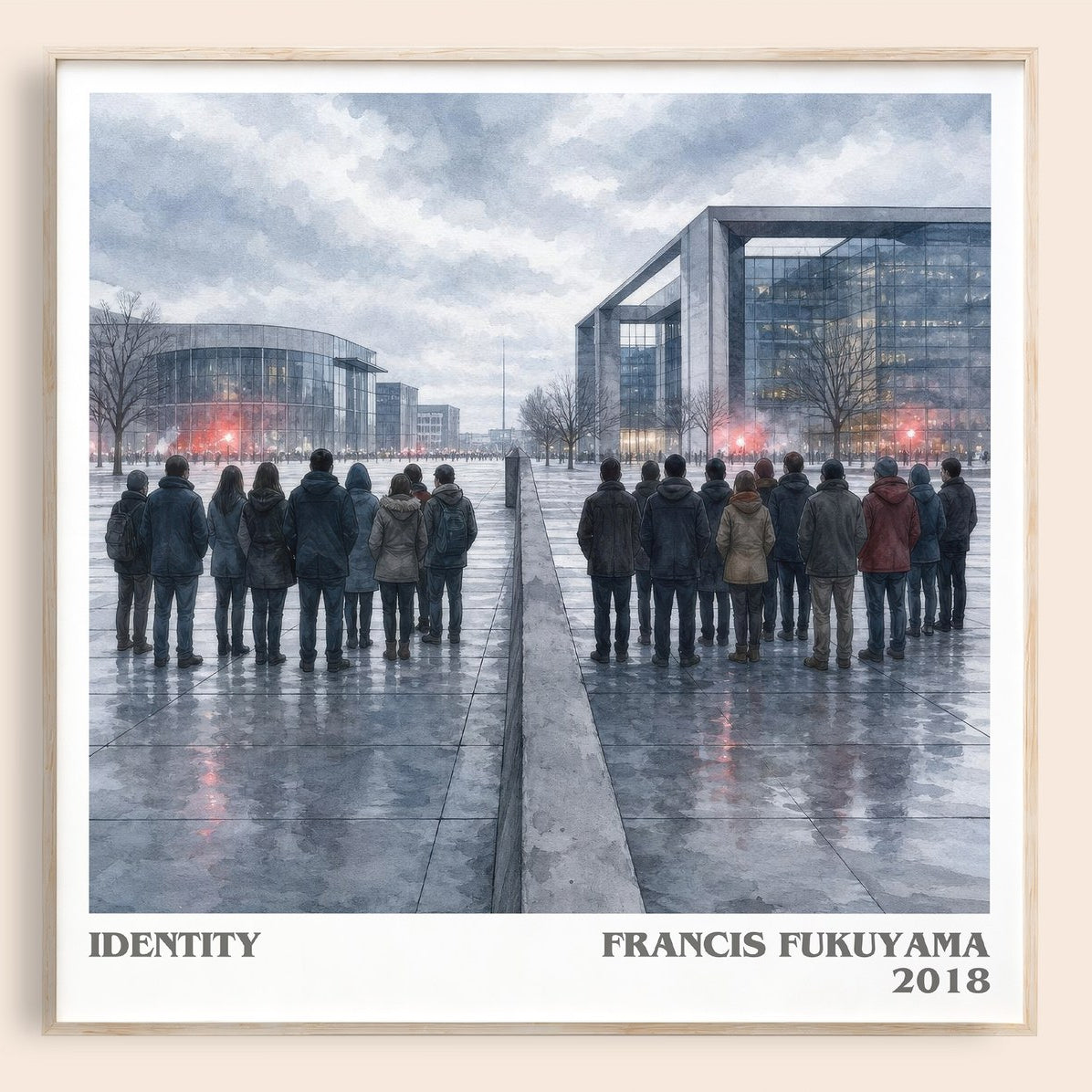 Identity literary book poster by Francis Fukuyama – framed literary art print
