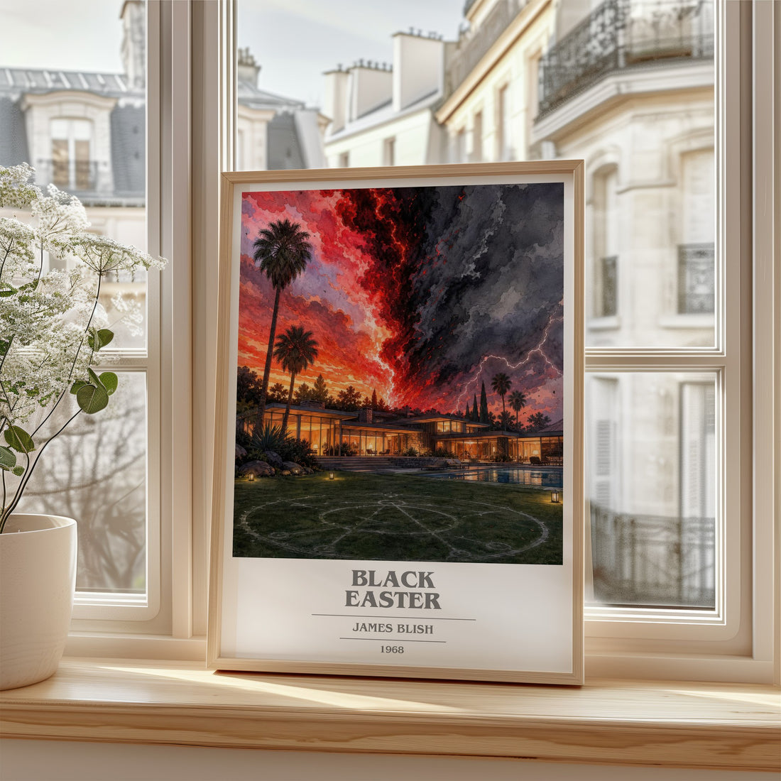 Black Easter book cover poster colour and style options – James Blish book art