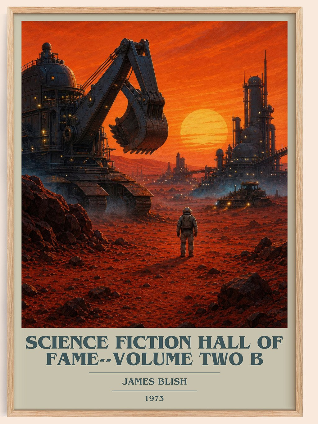 Science Fiction Hall of Fame--Volume Two B book cover book poster by James Blish – framed literary art print