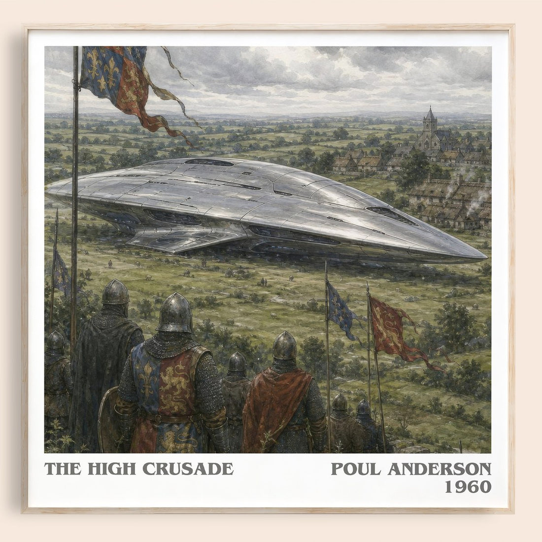The High Crusade literary book poster by Poul Anderson – framed literary art print