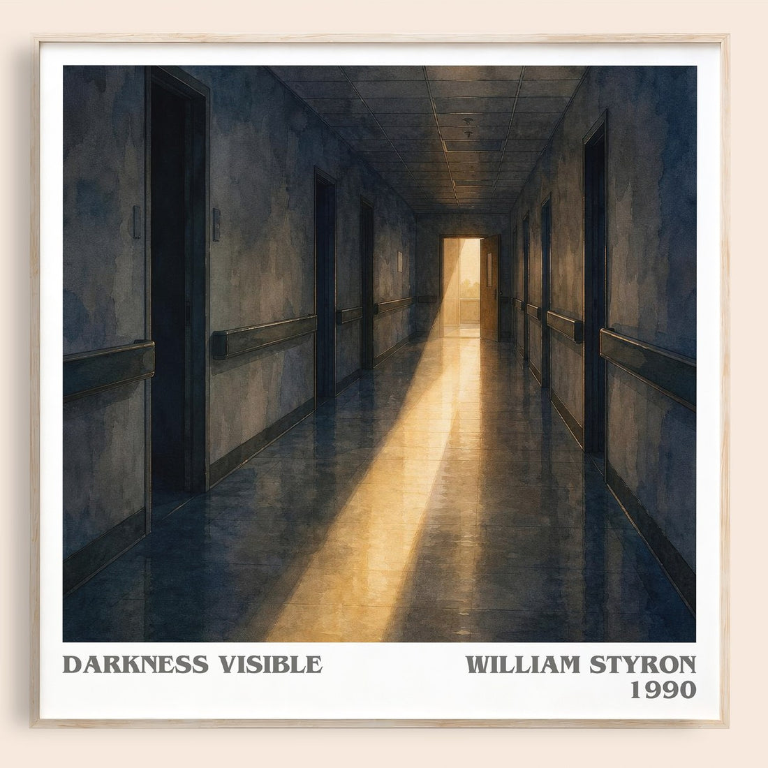 Darkness Visible literary book poster by William Styron – framed literary art print