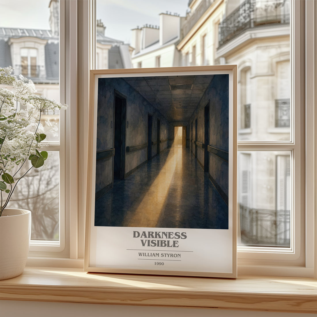 Darkness Visible book cover poster colour and style options – William Styron book art