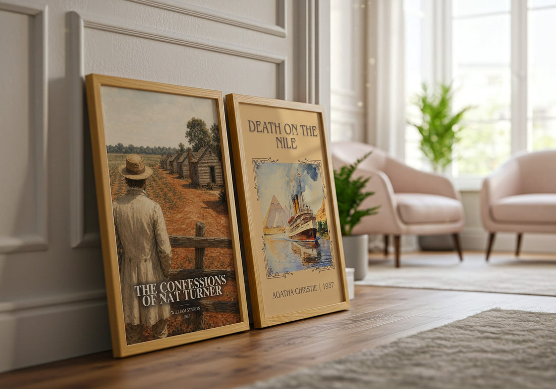 The Confessions of Nat Turner watercolour print framed by window – literary home decor