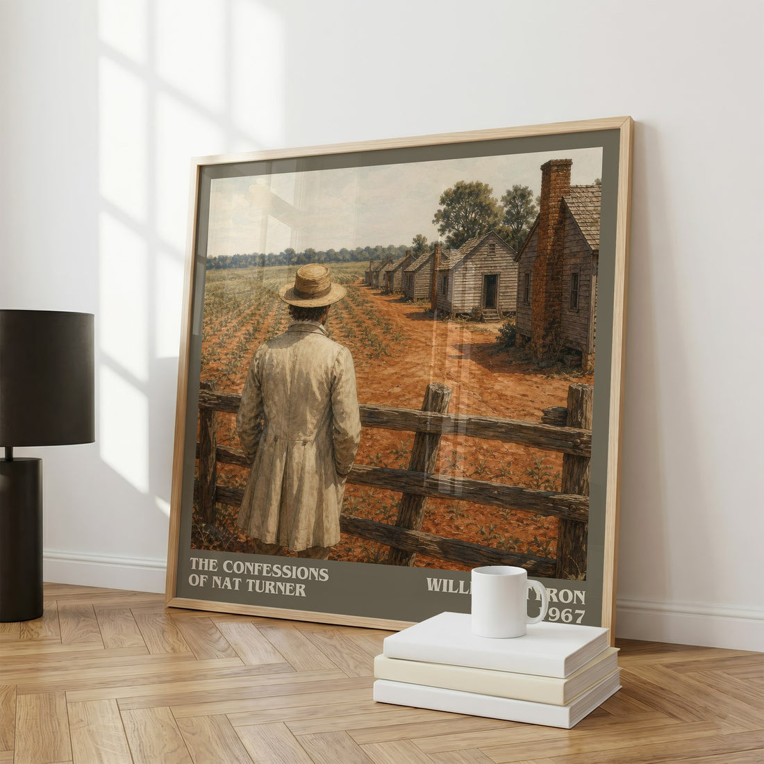 The Confessions of Nat Turner literary print framed by window – literary home decor