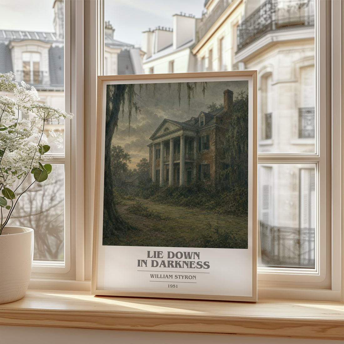 Lie down in Darkness book cover poster colour and style options – William Styron book art