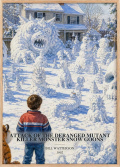 Attack of the Deranged Mutant Killer Monster Snow Goons Book Watercolour Illustration by Bill Watterson