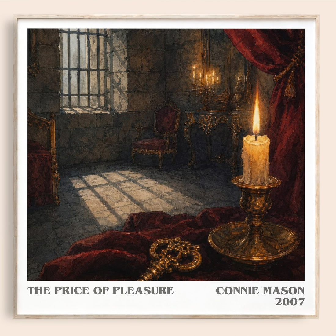 The Price of Pleasure literary book poster by Connie Mason – framed literary art print