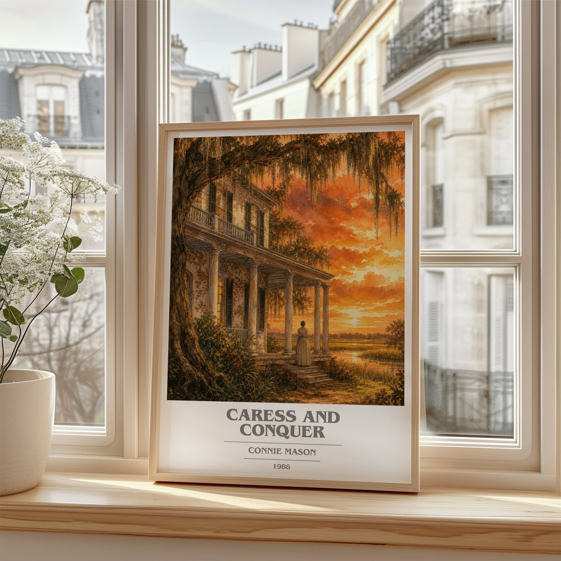 Caress and Conquer book cover poster colour and style options – Connie Mason book art