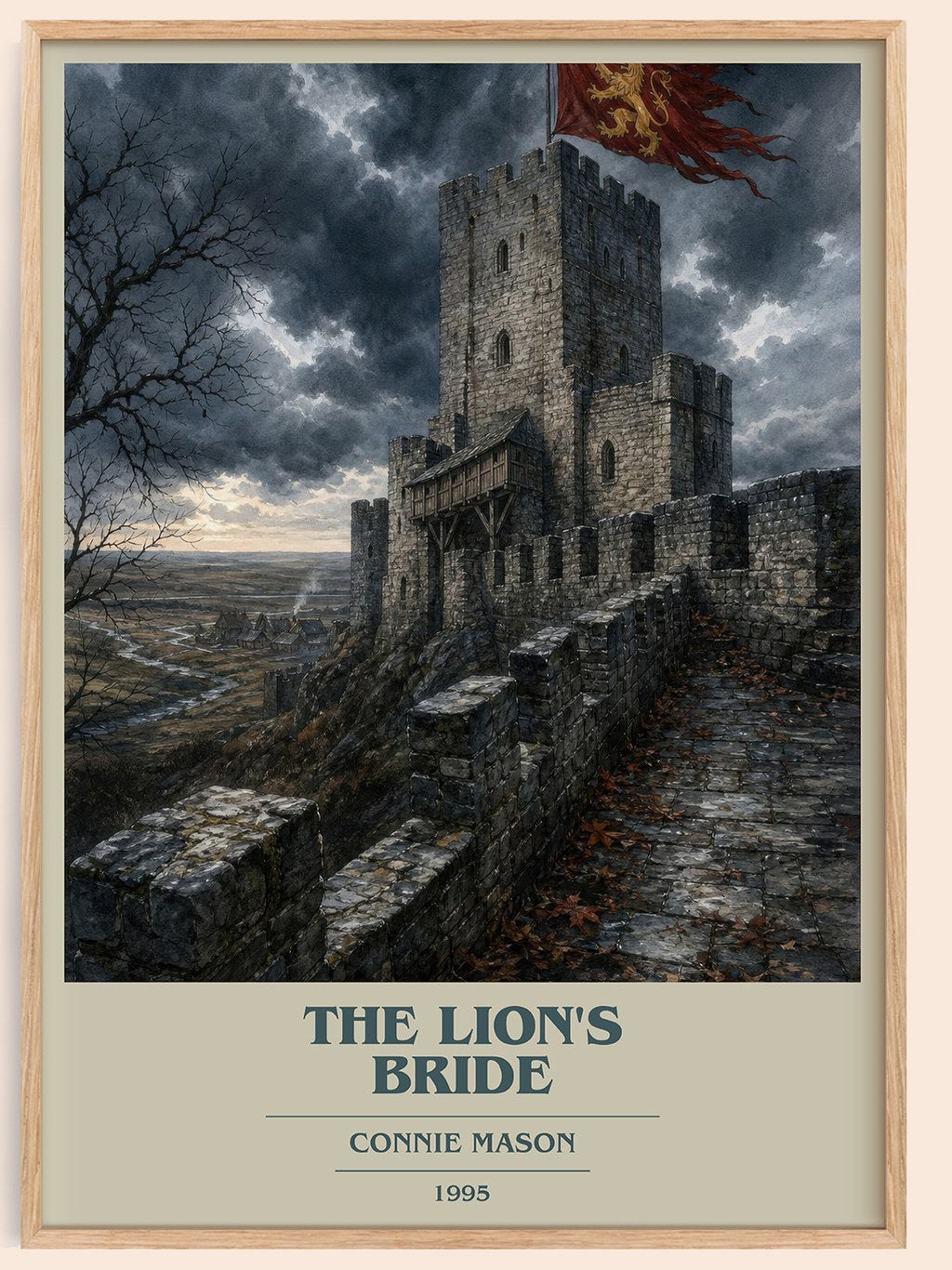 The Lion's Bride book cover book poster by Connie Mason – framed literary art print