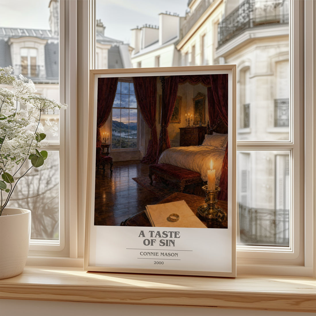 A Taste of Sin book cover poster colour and style options – Connie Mason book art