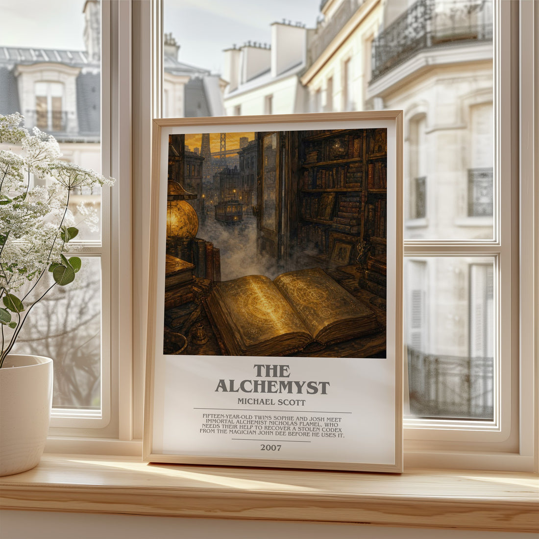 The Alchemyst bookish poster colour and style options – Michael Scott book art