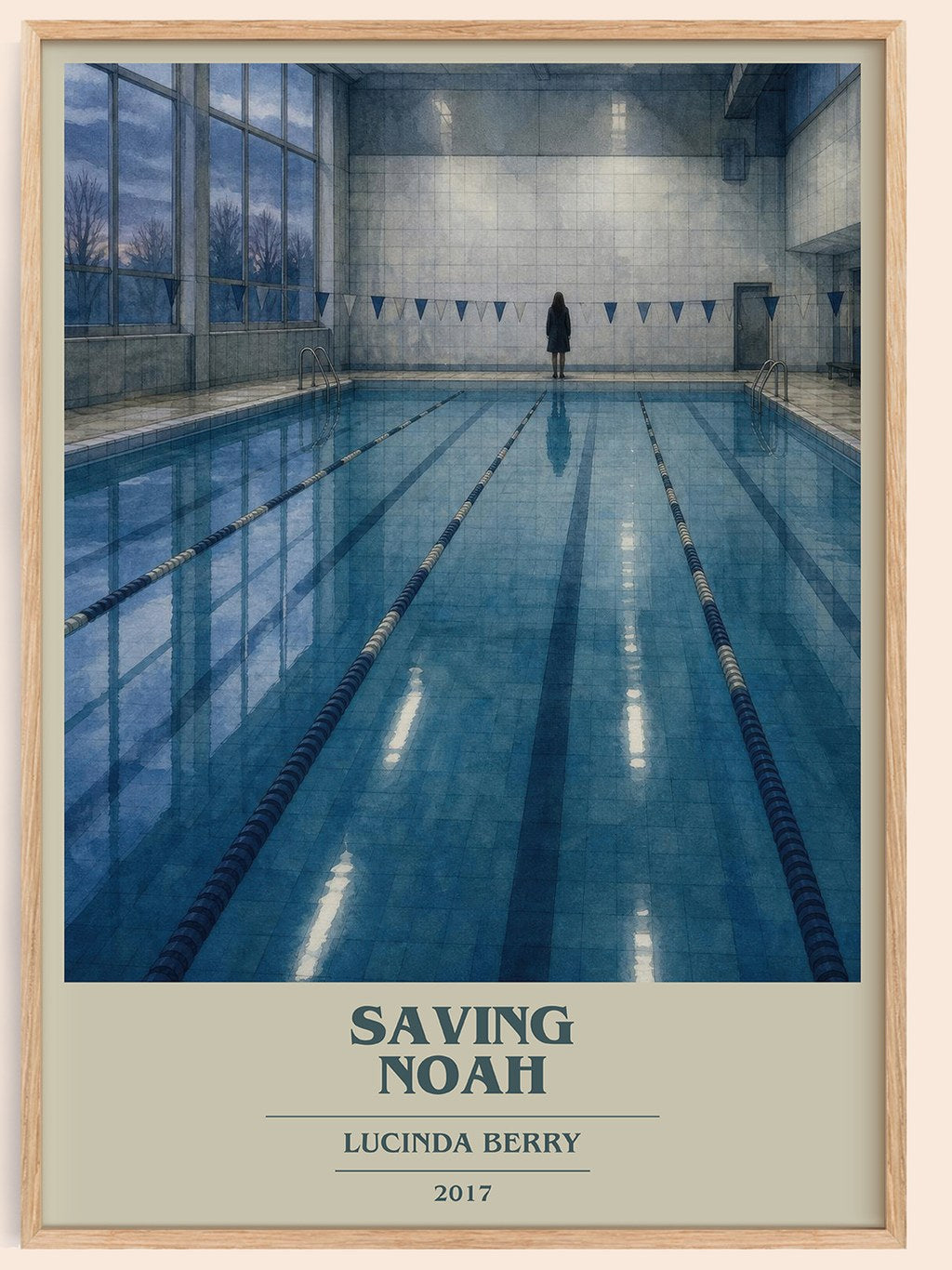 Saving Noah book cover book poster by Lucinda Berry – framed literary art print