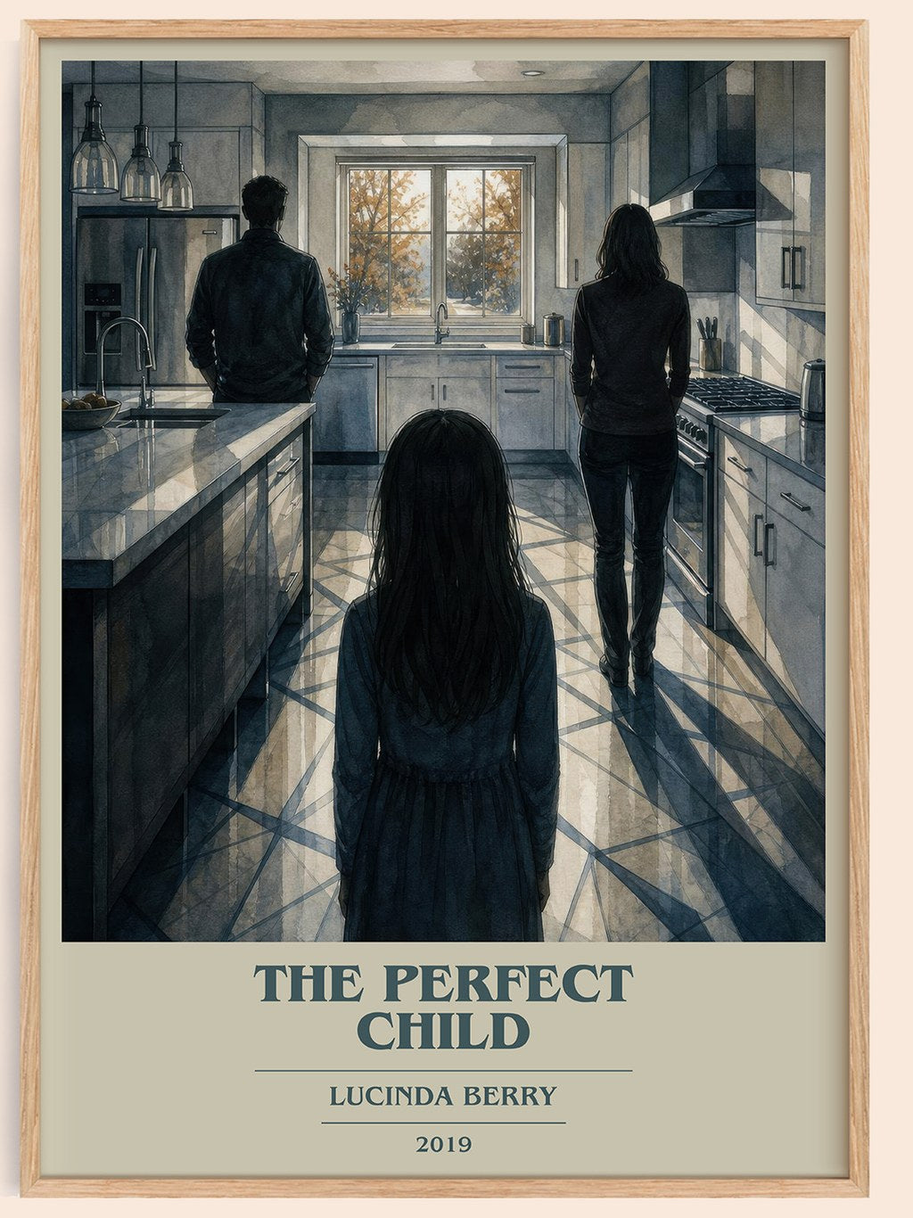 The Perfect Child book cover book poster by Lucinda Berry – framed literary art print