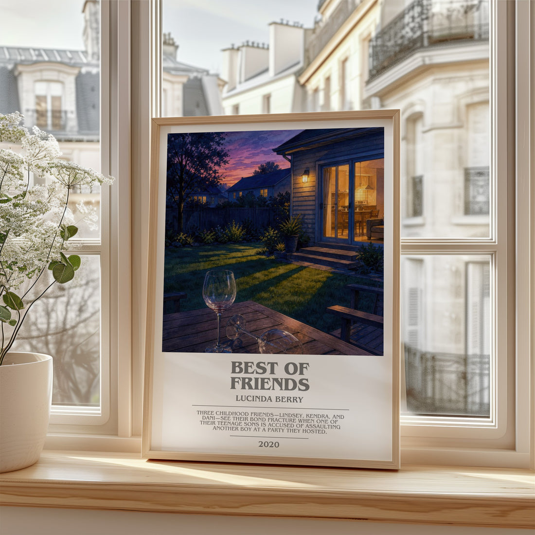Best of Friends bookish poster colour and style options – Lucinda Berry book art