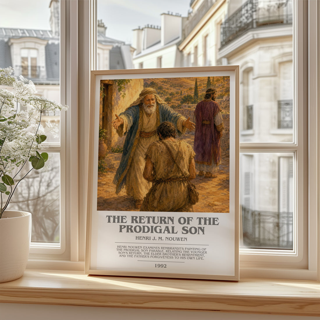 The Return of the Prodigal Son bookish poster colour and style options – Henri J. M. Nouwen book art